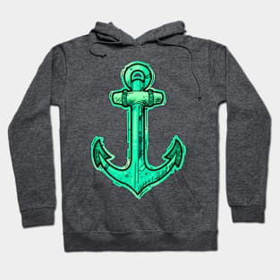 Green anchor Hoodie